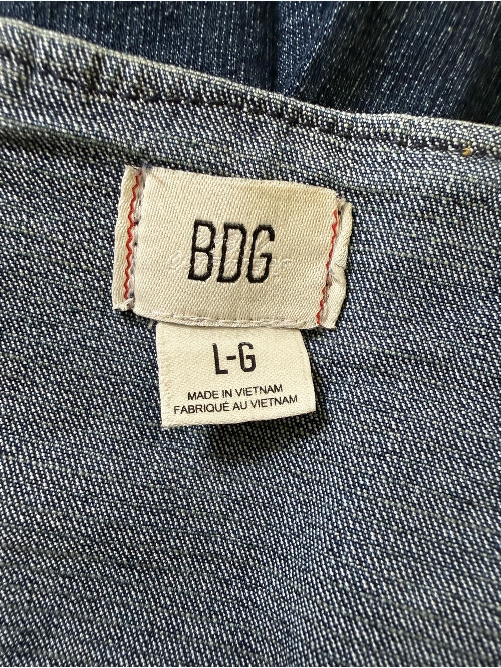 BDG Low-Waist Denim Micro Mini Skort Skirt Blue Jean Buckle Detail Size L - Picture 6 of 8